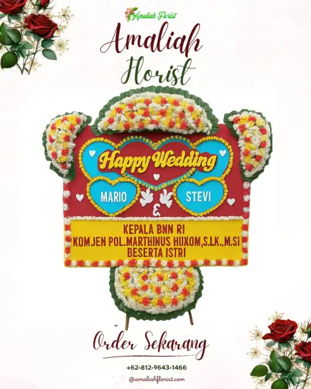 Papan Bunga Pernikahan Muarafajar Timur
